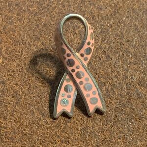John Hardy pink enamel 9/11 remembrance pin 925 sterling silver